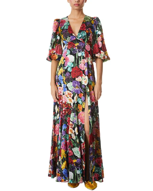 alice + olivia Tula Blouson Maxi Dress A-line Maxi Skirt