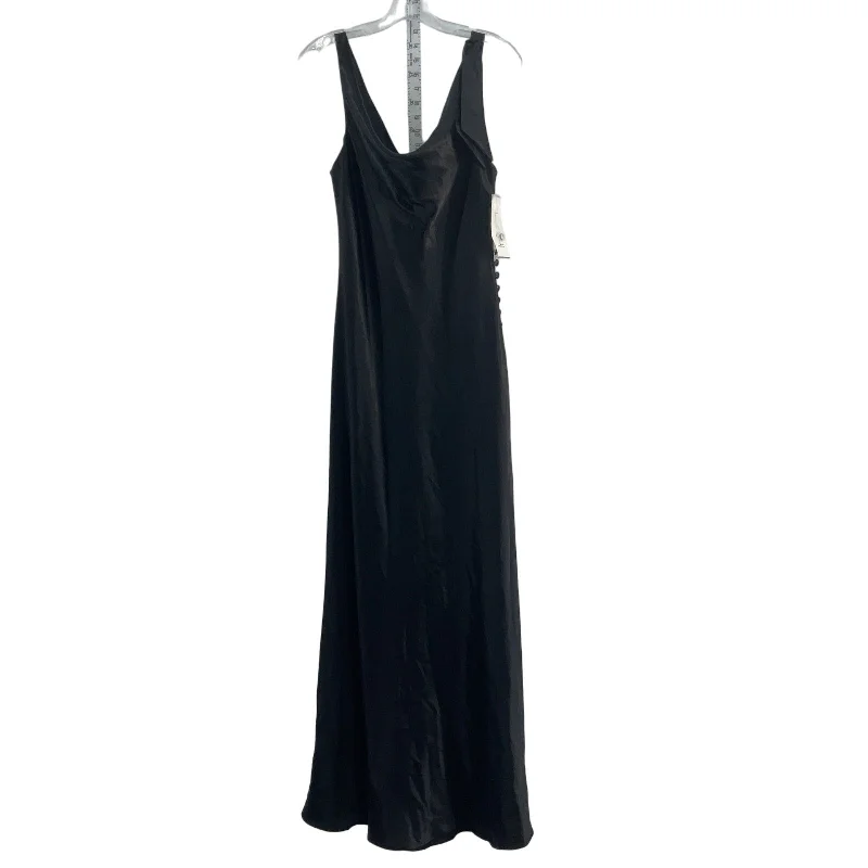 NWT Vintage Joseph Ribkoff Women's Black Maxi Slip Ball Gown Dress Size 8 Soft Flow Maxi