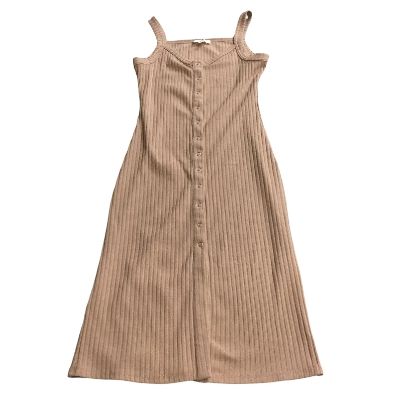 Dress Casual Midi By Entro In Tan, Size: M Long Midi Skirt