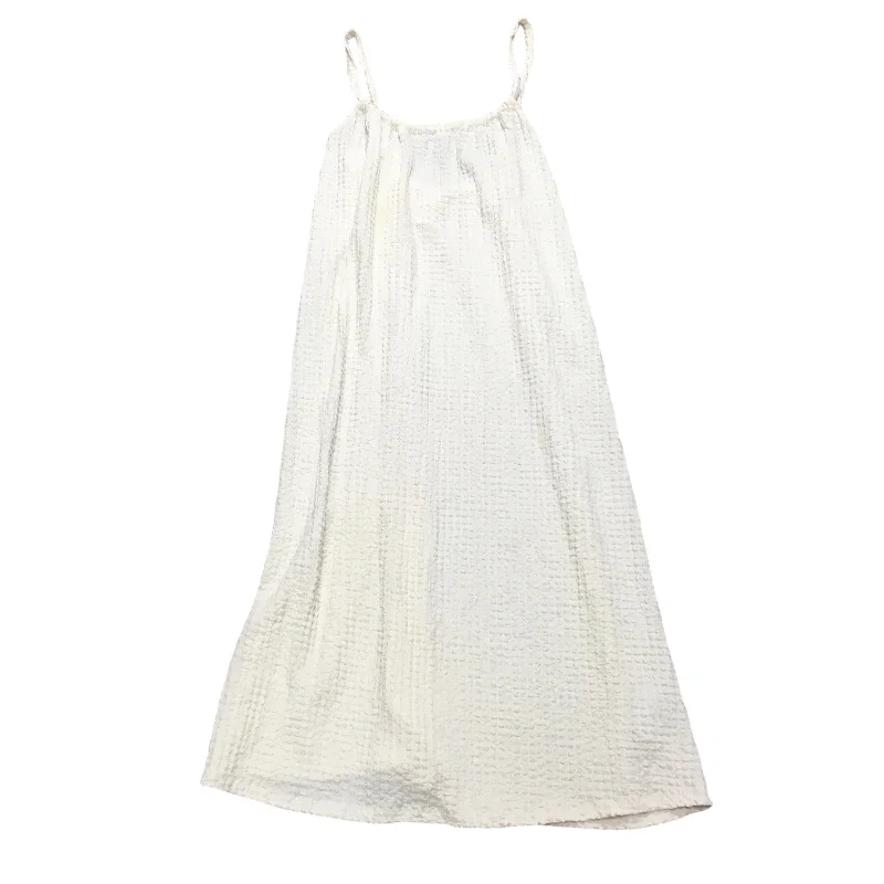 Dress Casual Midi By H&m In Cream, Size: S Midi Skirt with Pockets