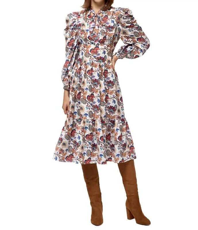 Obi Tie Front Midi Dress In Paisley Casual Midi Skirt